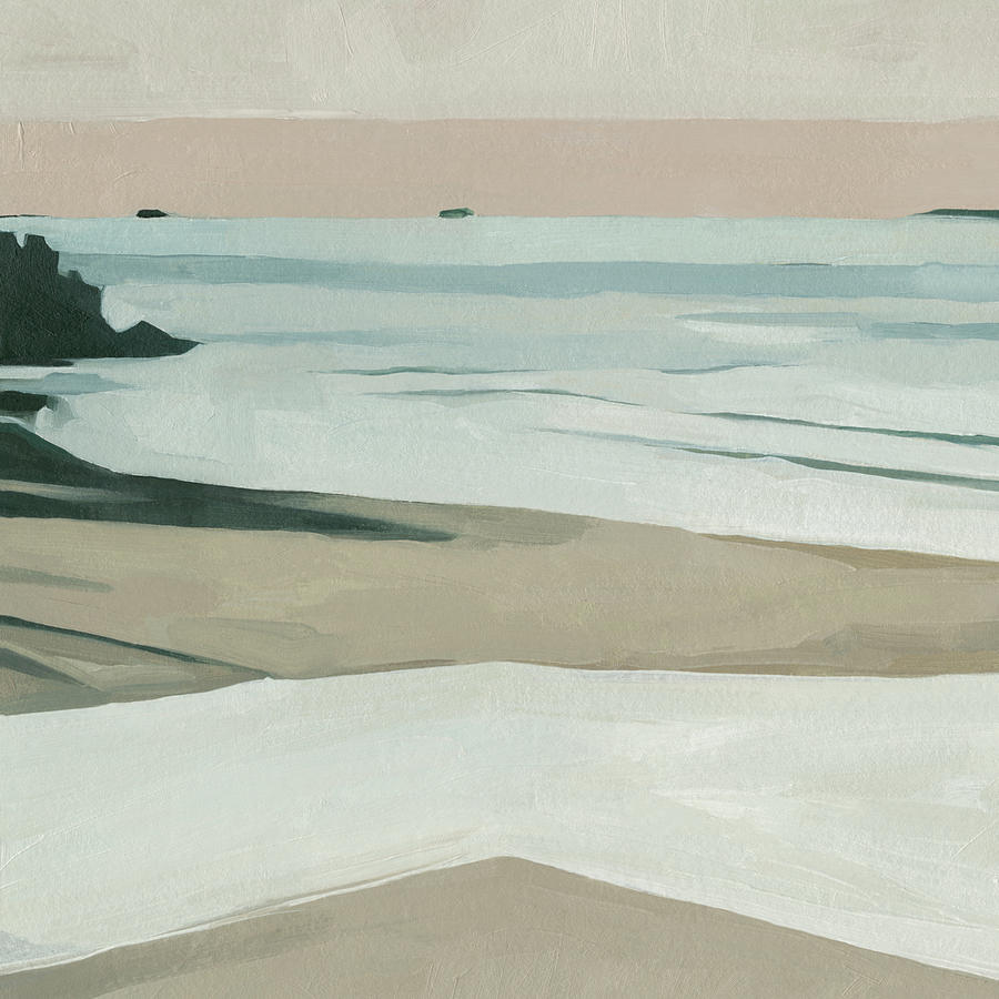 Neutral Painting - Coastal Lines II #1 by Emma Scarvey