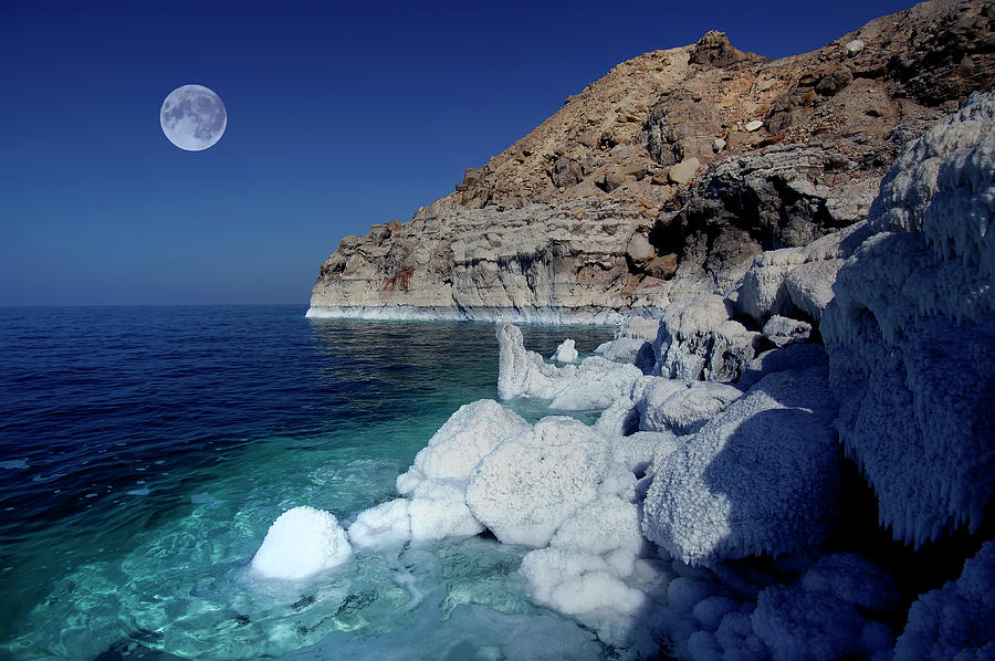 Coastal Moonscape #1 Digital Art by Heeb Photos