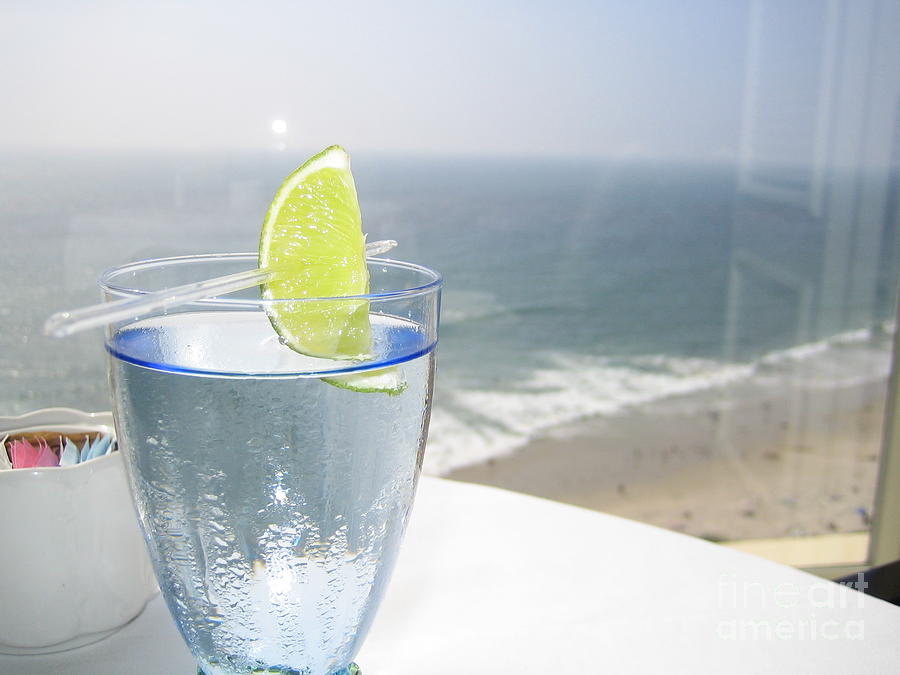Cocktail Time Lime Slice Laguna Beach Orange County California Usa Ocean View 2008 #1 Photograph by John Shiron