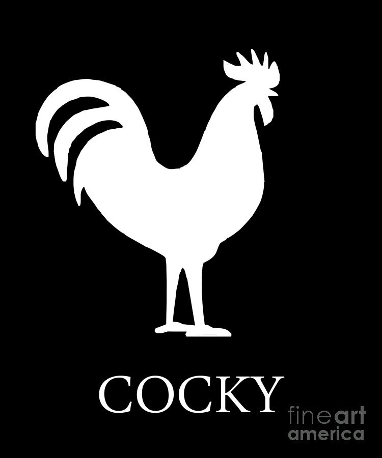 Cocky Rooster Funny Digital Art by Flippin Sweet Gear