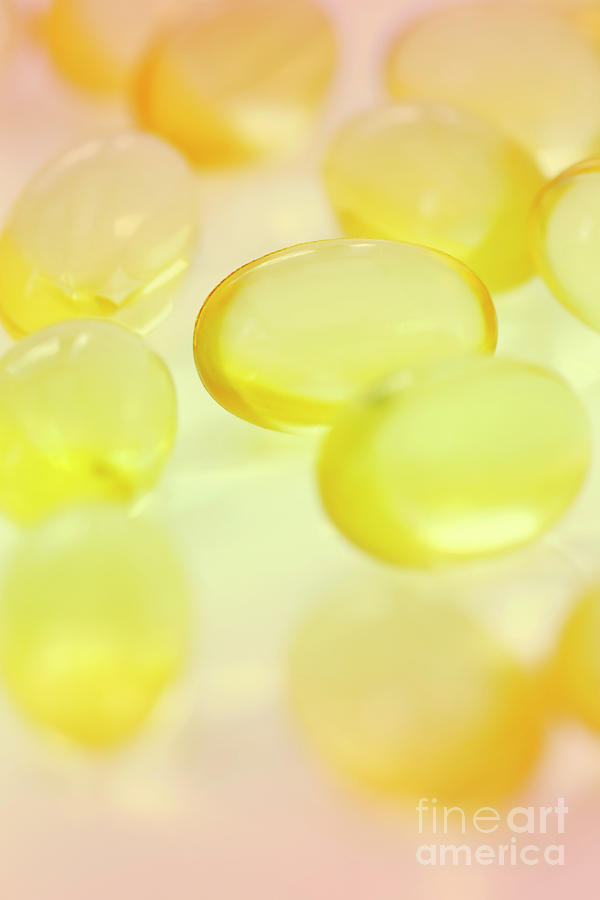 Cod Liver Oil Capsules #1 Photograph by Geoff Kidd/science Photo Library