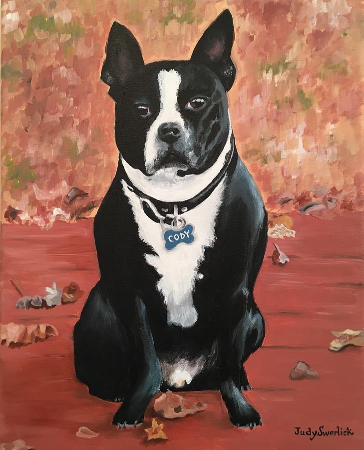 Pet Portrait Painting - Cody by Judy Swerlick Pet Portrait Painting - Cody by Judy Swerlick