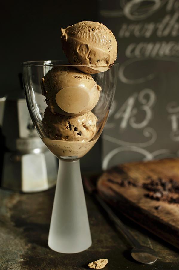 Coffee Ice Cream #1 Photograph by Magdalena Hendey