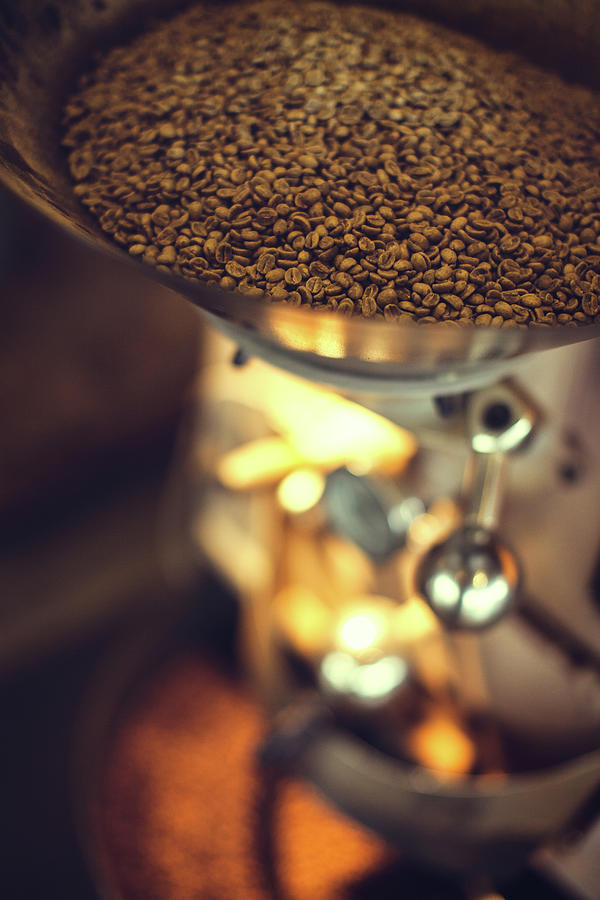 Coffee Roaster In Action Photograph by Ryanjlane