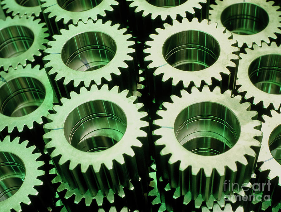 Cogs For Use In Rolling Mill Gears #1 Photograph by Rosenfeld Images Ltd/science Photo Library