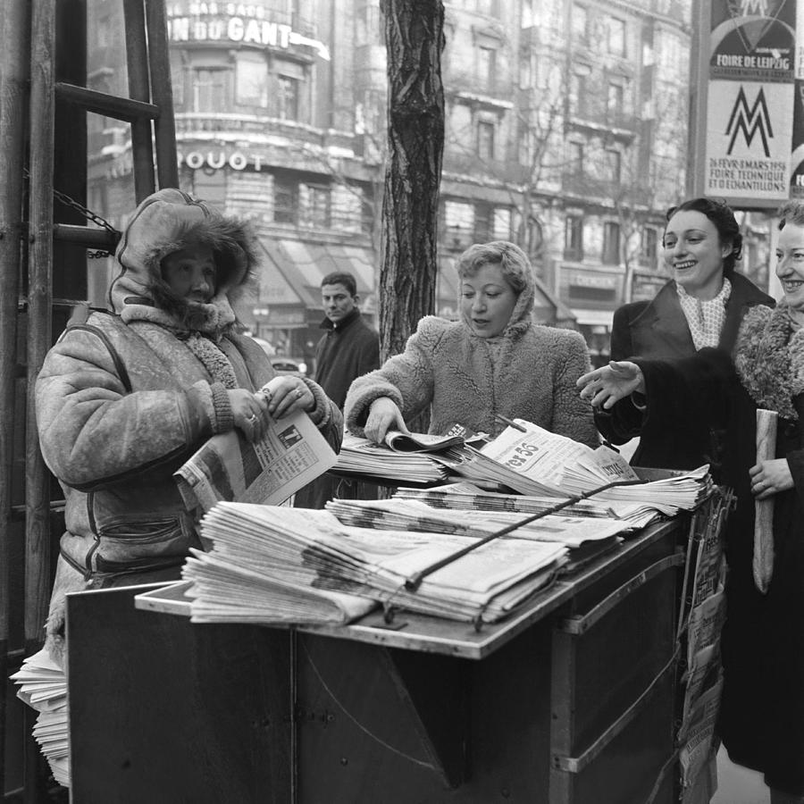 Cold Weather On Paris In 1956 #1 Photograph by Keystone-france