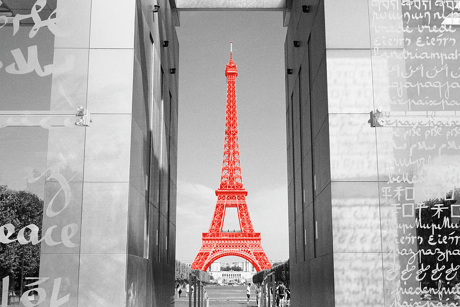 Color Pop, Eiffel Tower Paris France #1 Photograph by Panoramic Images