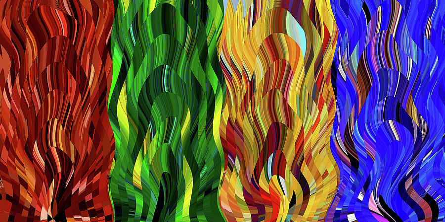 Colored Fire Digital Art - Colored Fire #1 by David Manlove