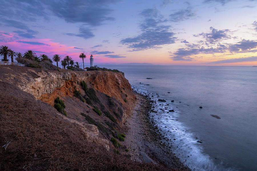 Colorful Sky after Sunset at Point Vicente Lighthouse #1 Photograph by Andy Konieczny