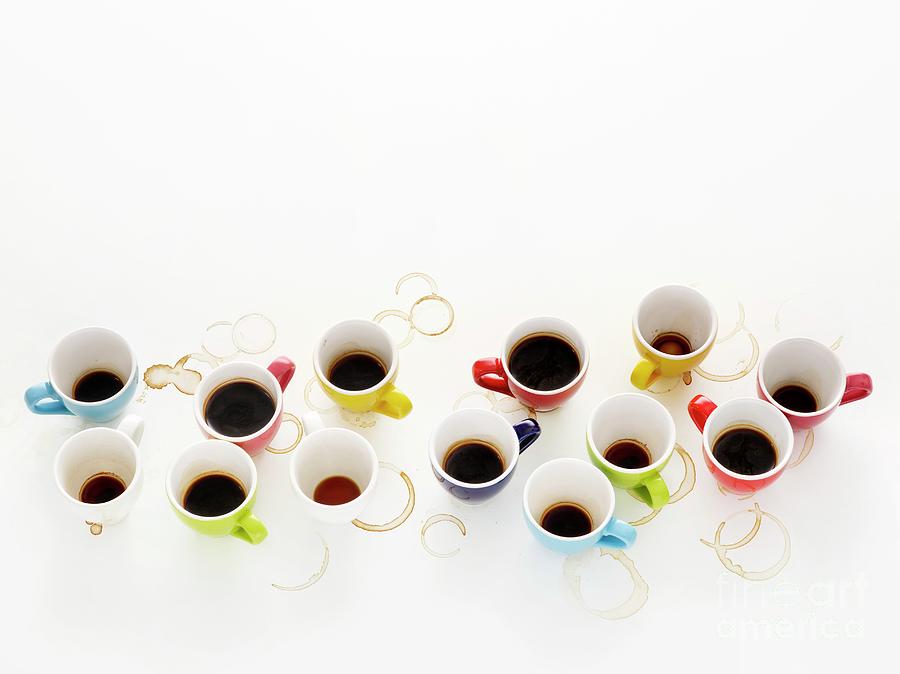Coffee Photograph - Colourful Cups Of Coffee #1 by Science Photo Library