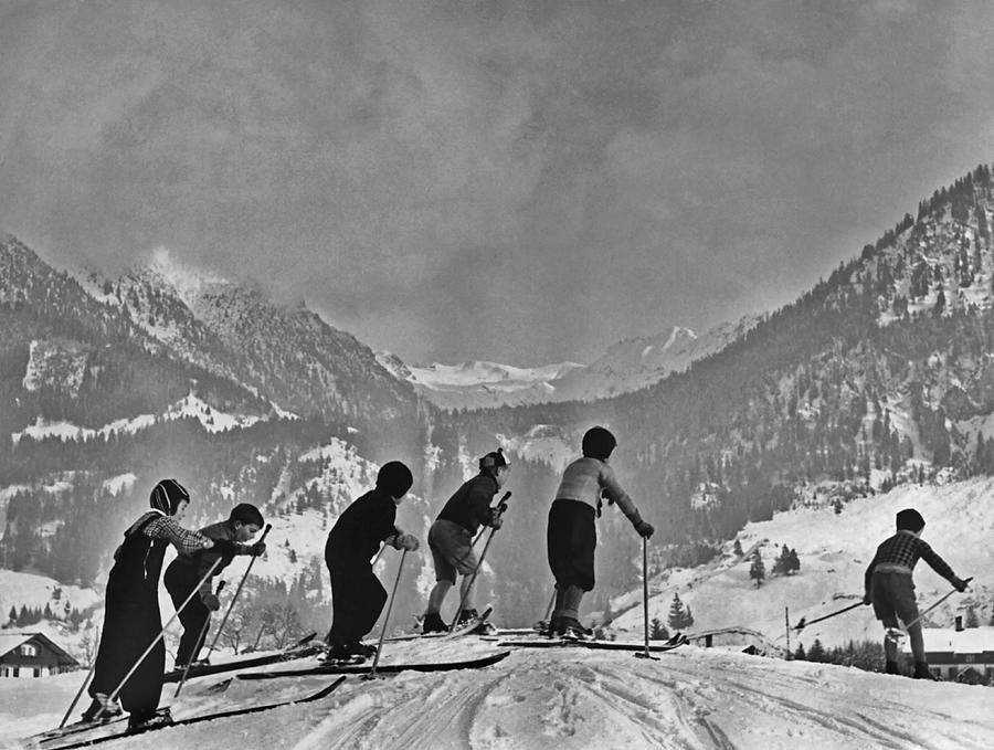 Compulsory Skiing #1 Photograph by Archive Photos