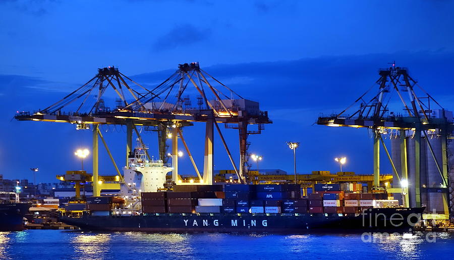 Containers Are Loaded Onto Ships in Kaohsiung Harbor by Yali Shi Containers Are Loaded Onto Ships in Kaohsiung Harbor by Yali Shi