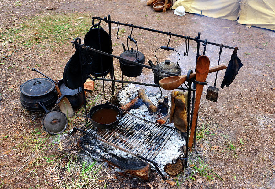Cooking in the 1800s  #1 Photograph by David Lee Thompson