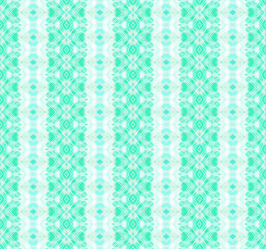 Abstract Digital Art - Cool Mint #1 by Deanna Tolliver