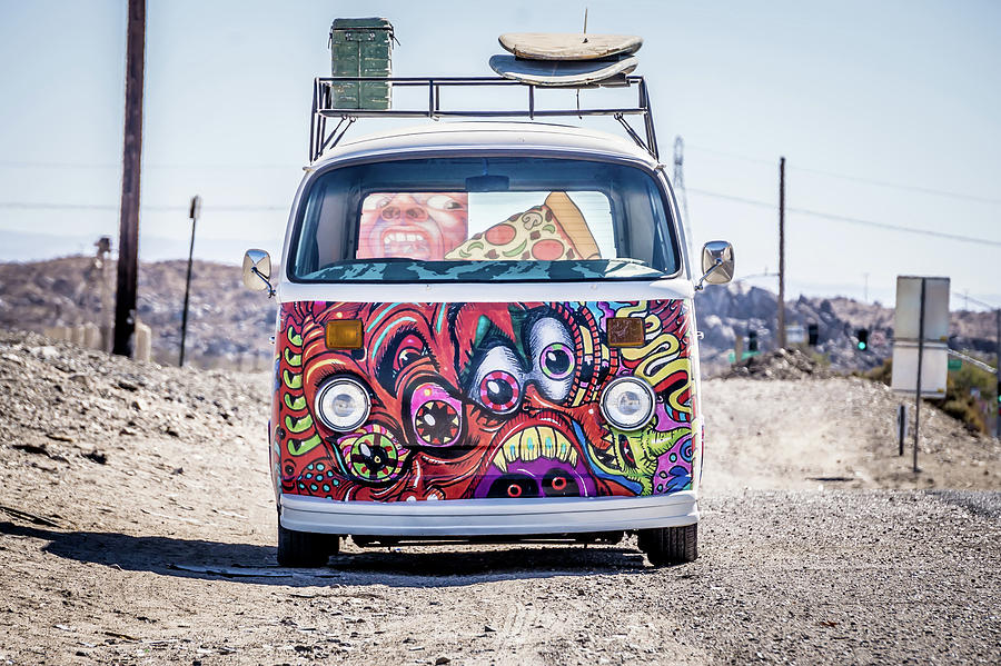 Cool Volkswagon With Graffiti On Side Of The Road #1 Photograph by Alex Grichenko