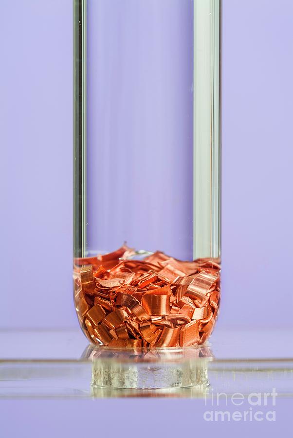 Copper In Hydrochloric Acid #1 Photograph by Martyn F. Chillmaid/science Photo Library