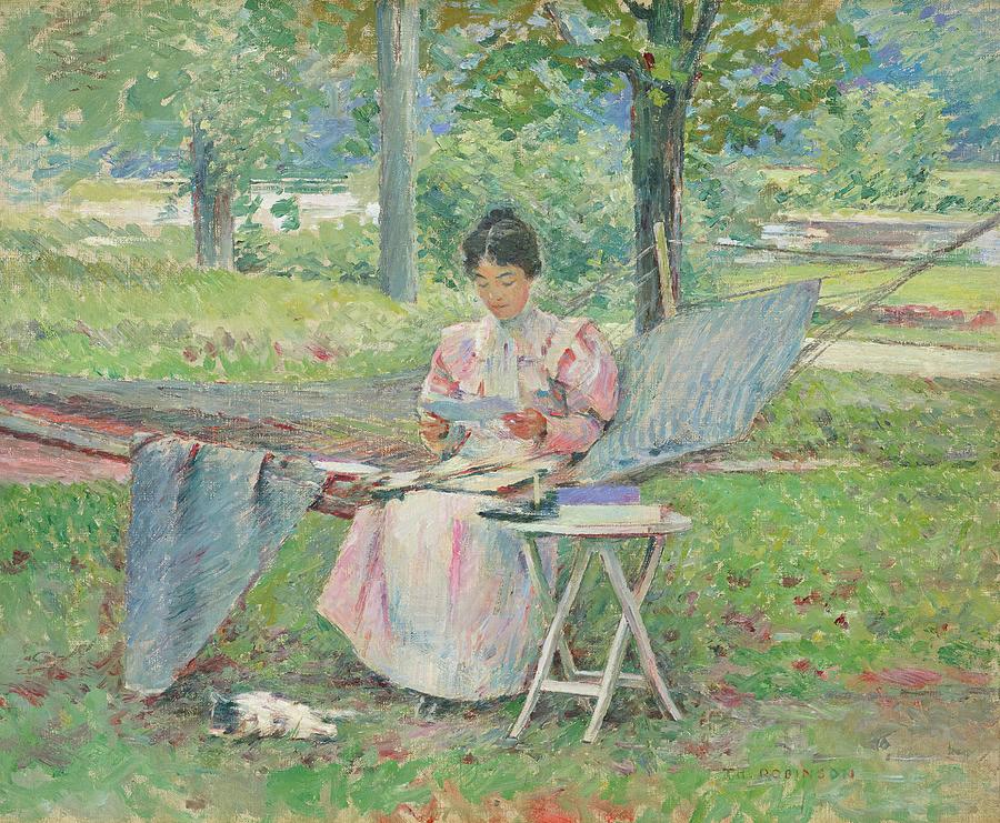 Impressionism Painting - Correspondence by Theodore Robinson