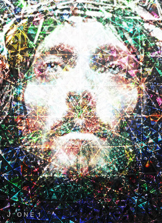 Cosmic Christ Digital Art by J U A N - O A X A C A