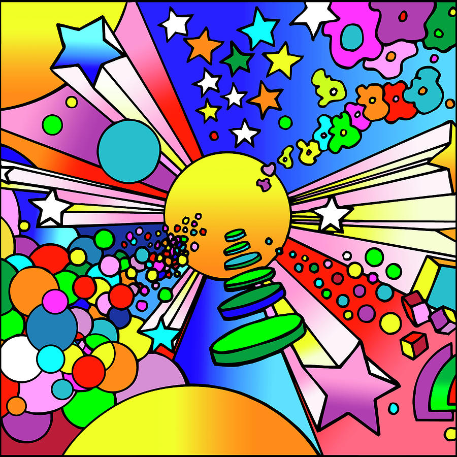 Stars Digital Art - Cosmic Expanding #1 by Howie Green