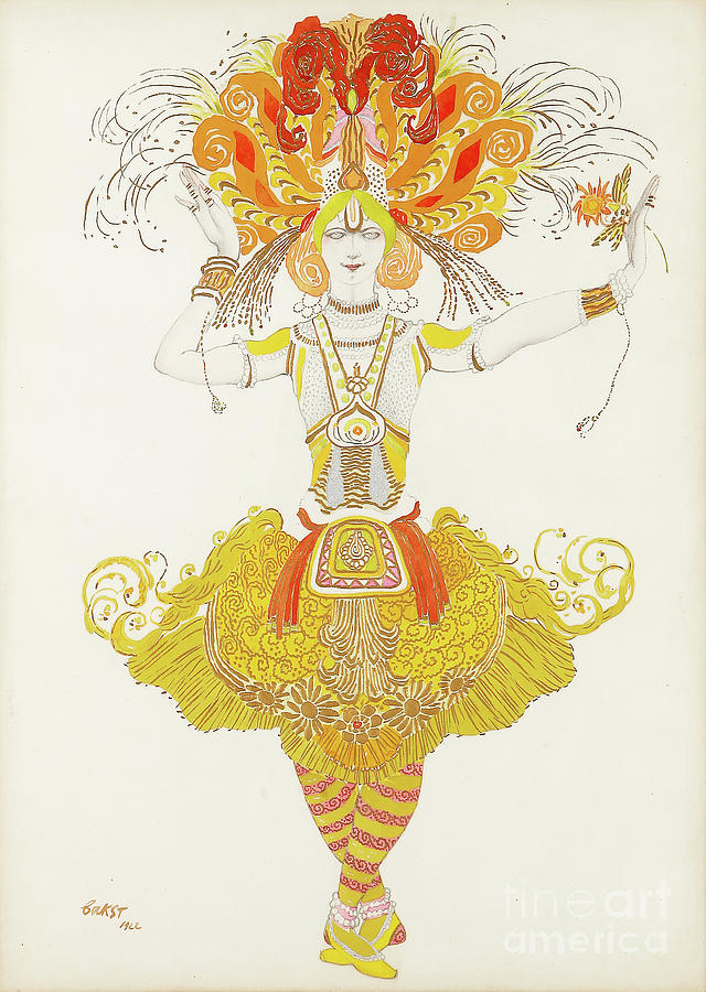 Costume Design For The Ballet #1 Drawing by Heritage Images