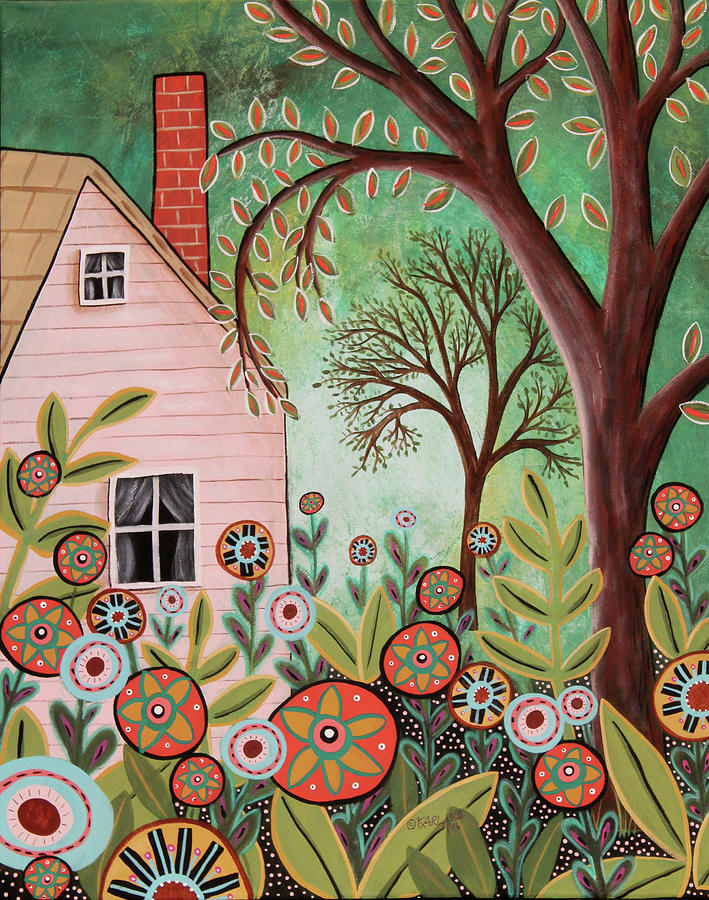 Cottage Garden 1 Painting by Karla Gerard - Fine Art America