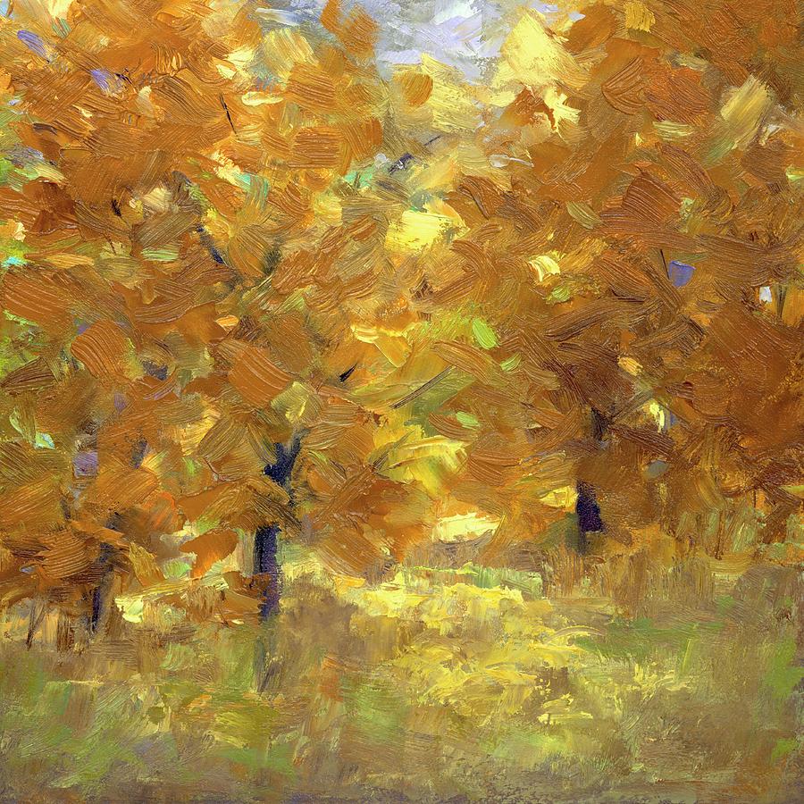 Tree Painting - Cottonwoods #1 by Sheila Finch
