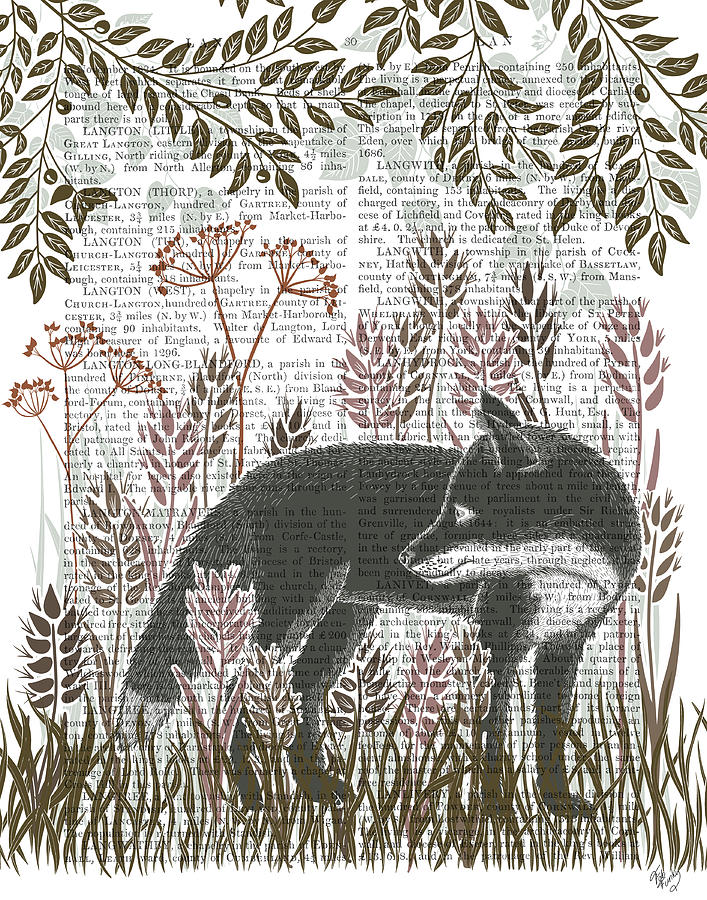 Plant Painting - Country Lane Fox 2, Earth #1 by Fab Funky