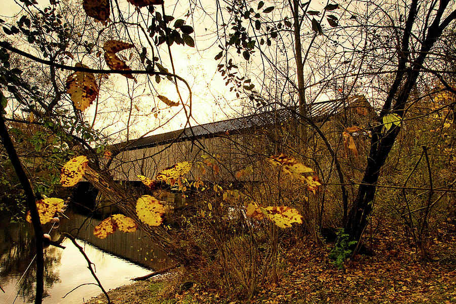 Covered Bridge, Middlebury, Vt #1 Digital Art by Claudia Uripos