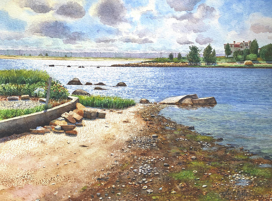 Crab Rock, Low Tide Painting by Tyler Ryder