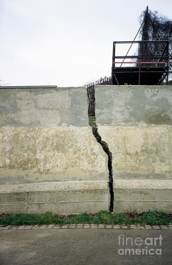 London Photograph - Cracked Wall Due To Subsidence #1 by Cordelia Molloy/science Photo Library