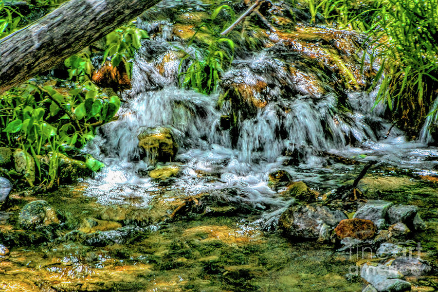 Creek Waterfall #1 Digital Art by Joe Lach