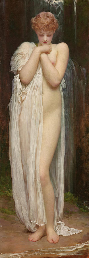 Frederic Leighton Painting - Crenaia, the Nymph of the Dargle #1 by Frederic Leighton