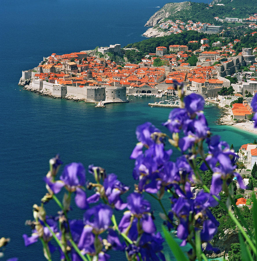 Croatia, Dalmatia, Dubrovnik, Mediterranean Sea, Adriatic Sea, Adriatic Coast, Historical Center And Old Harbor #1 Digital Art by Johanna Huber