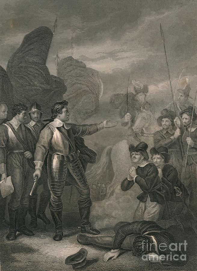 Cromwell Suppressing The Mutiny #1 Drawing by Print Collector