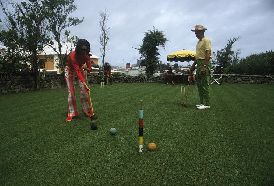 Croquet Photograph by Slim Aarons