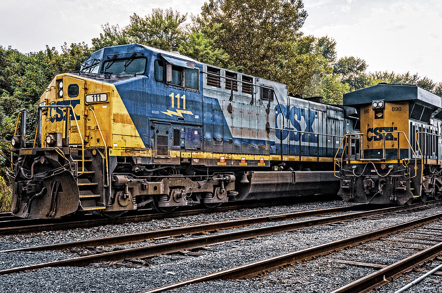 CSX CW44AC Locomotive No 111 and ES44AC Locomotive No 890 Photograph by ...