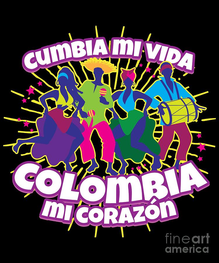 Cumbia T Shirt Gift for Colombian Folk Dance Music Fans latino musica camiseta bailar Cumbia #1 Digital Art by Martin Hicks
