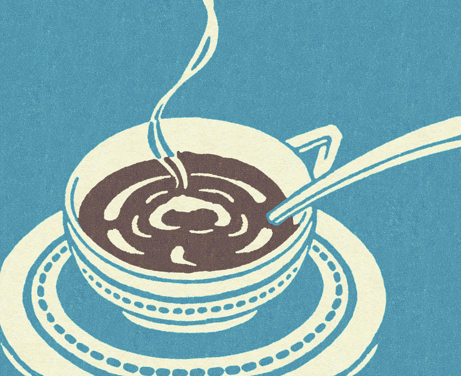 Coffee Drawing - Cup of Coffee #1 by CSA Images