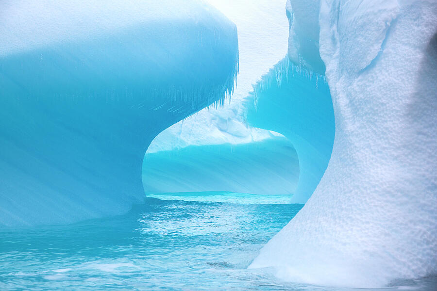 Curves On Edge Of Iceberg In Southern Ocean. One Of The #1 Photograph ...