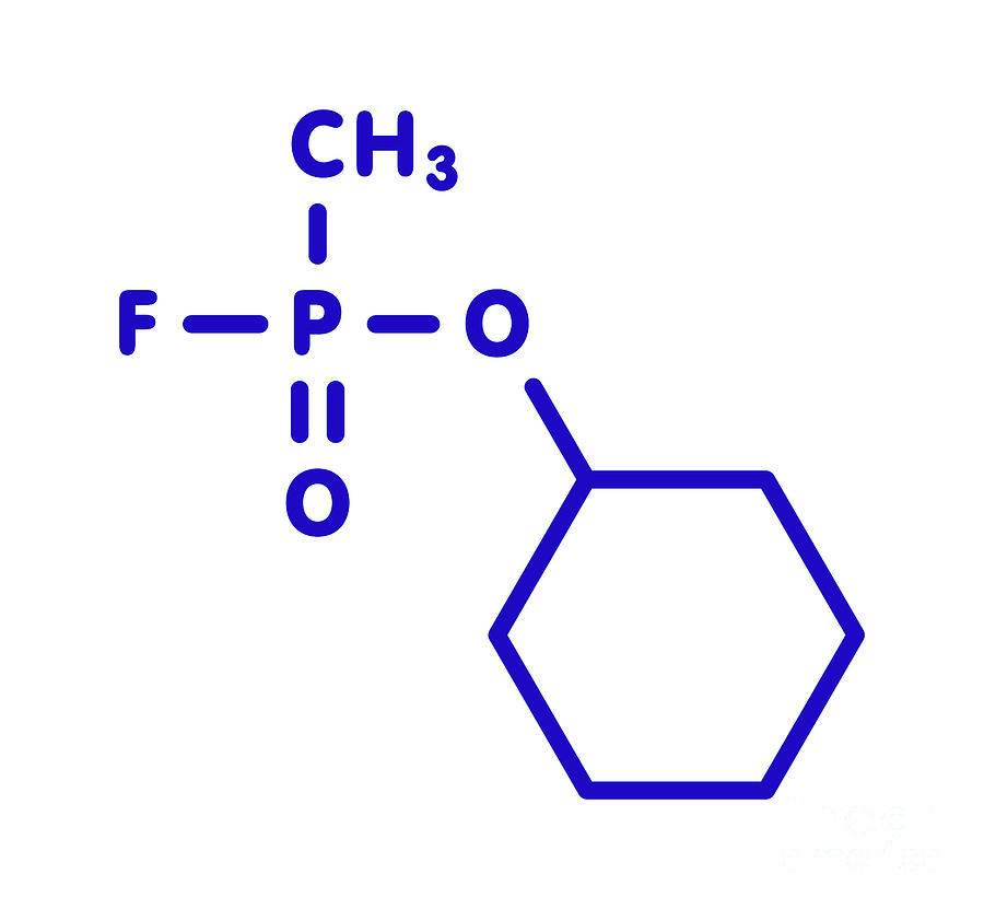 Cyclosarin Nerve Agent Molecule #1 by Molekuul/science Photo Library