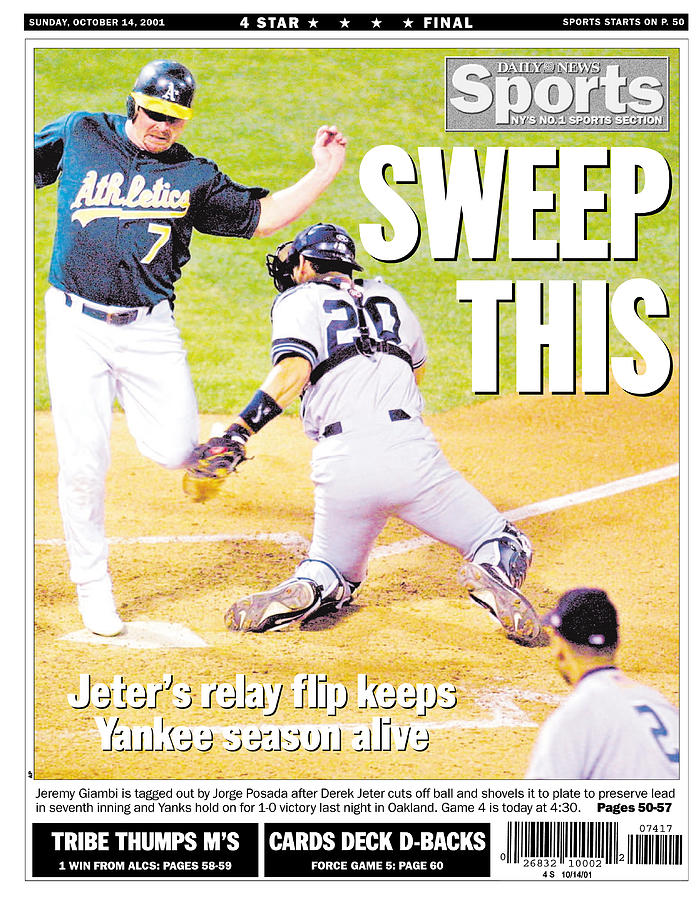 Daily News Back Page Derek Jeter Photograph by New York Daily News