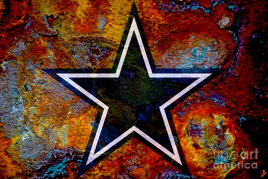 Dallas Cowboys abstract painting art NFL football