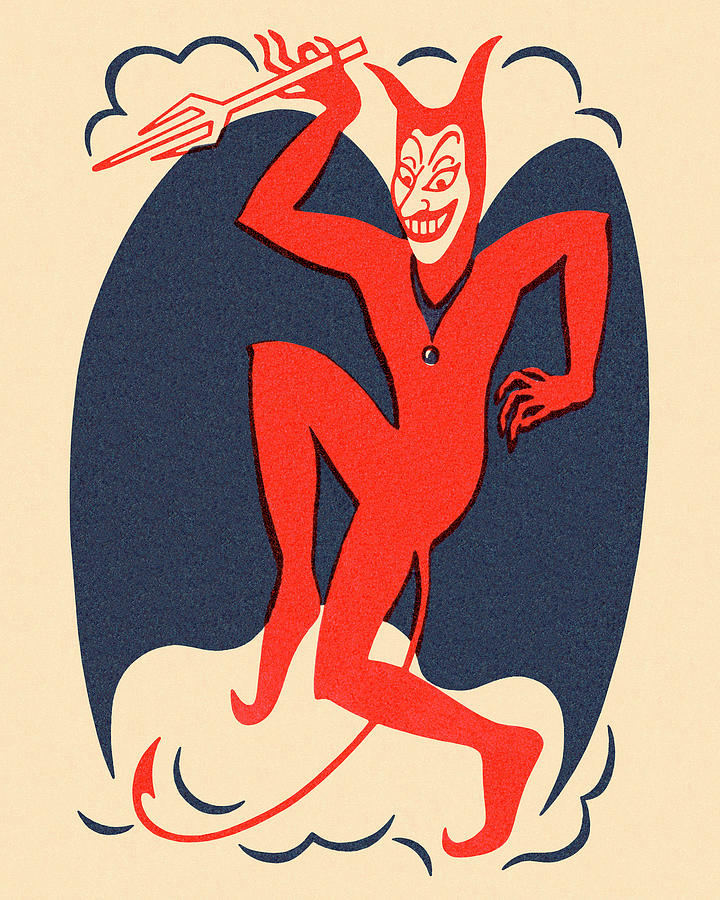 Dancing Devil Drawing by CSA Images - Fine Art America