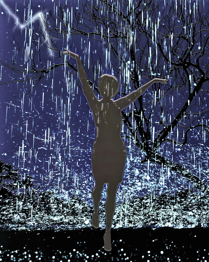 Dancing in the Rain #1 Digital Art by John Haldane