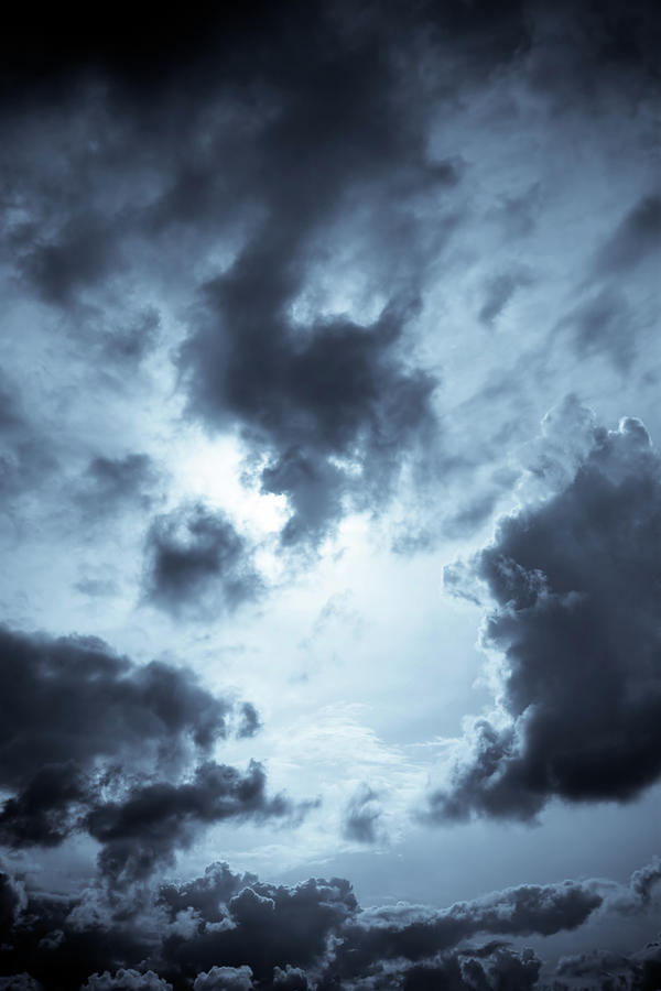 Dark Dramatic Clouds #1 Photograph by Elfinima