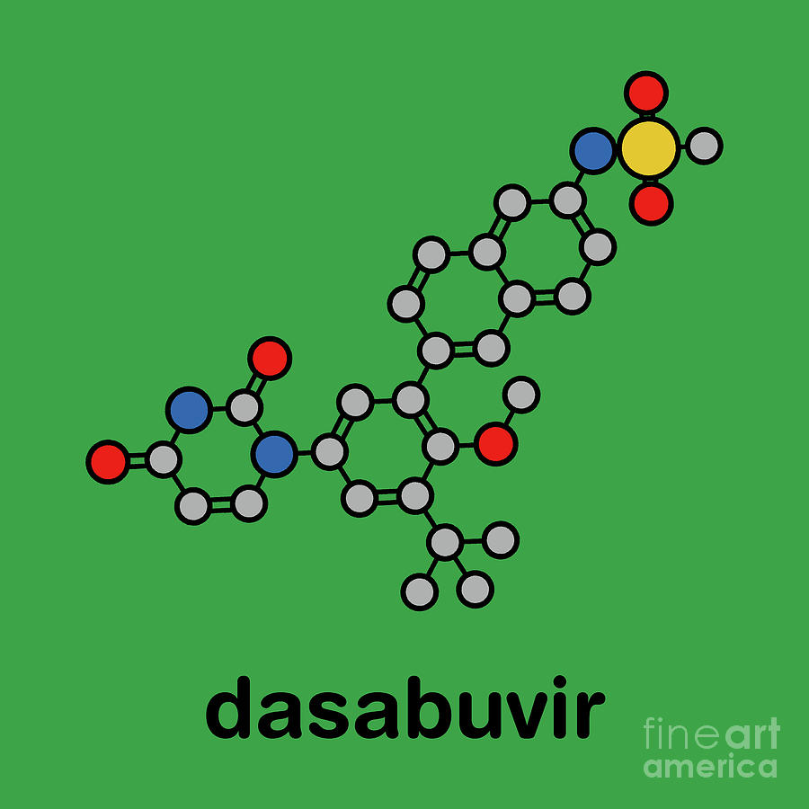 Dasabuvir Hepatitis C Virus Drug Molecule #1 by Molekuul/science Photo ...