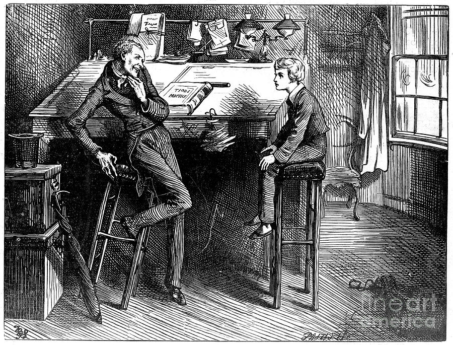 David Copperfield And Uriah Heep, 1912 #1 Drawing by Print Collector