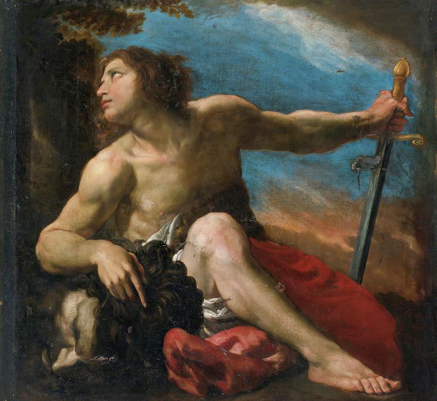 Classical Painting - David With The Head Of Goliath by Pier Francesco Mola