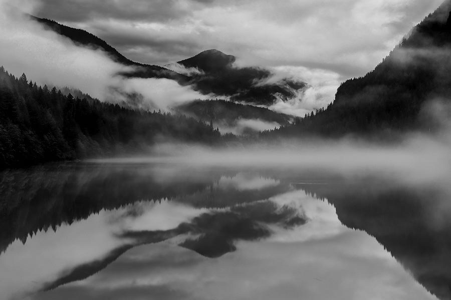 Black And White Photograph - Dawn At Diablo Lake #1 by James K. Papp
