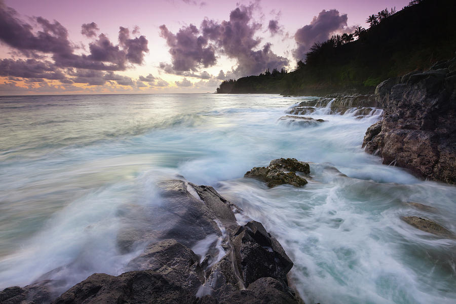 Dawn On North Shore Of Kauai, Hawaii #1 Photograph by Ingmar Wesemann